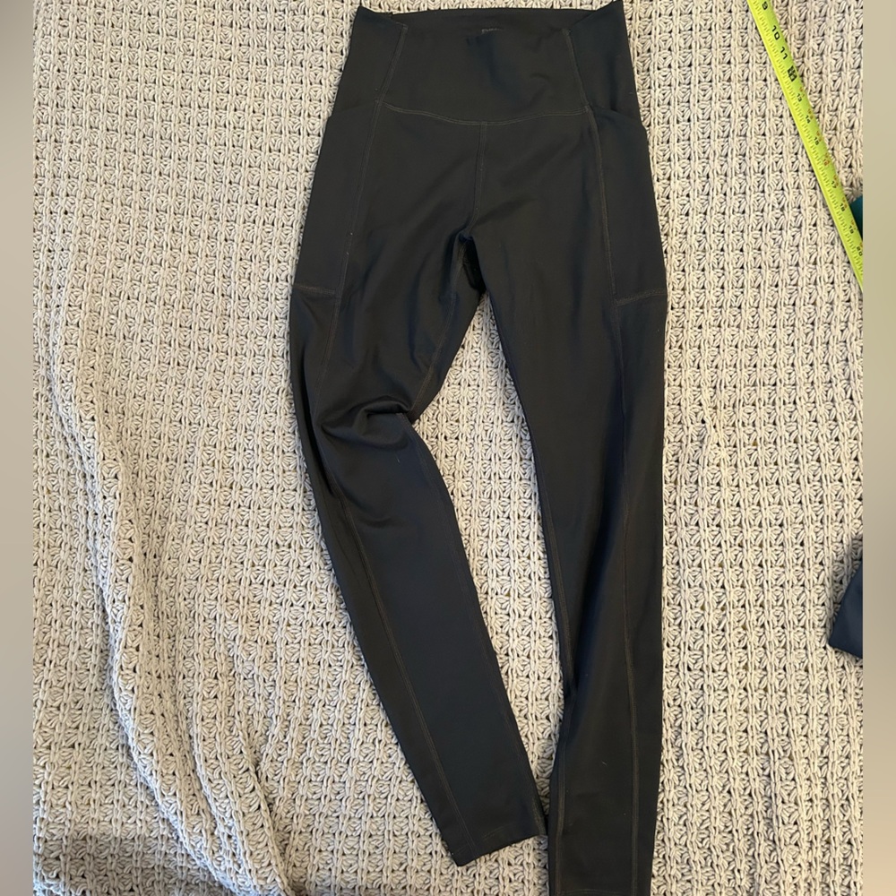 girlfriend collective black compressive leggings - S - 27”